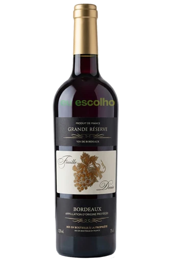 Vinho Feuille Dorée AOP Bordeaux – 750 ml | Bordeaux | França